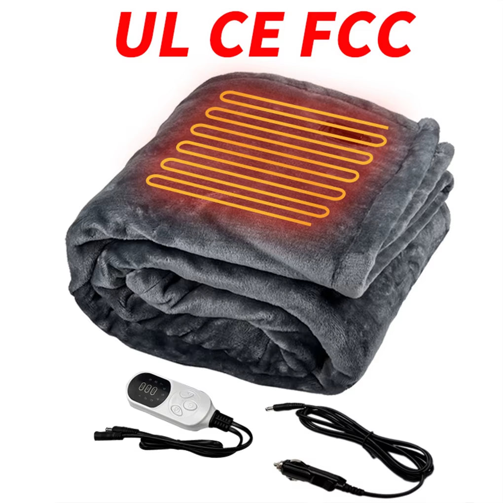 Electric Heated Blanket 9 Heating Levels Flannel Heated Blanket Portable Flannel Blanket Quickly Heated Cape Pad