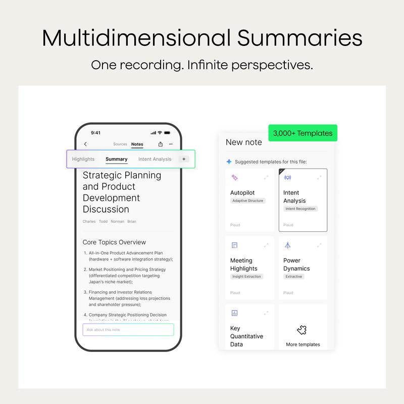 Plaud Notepin Voice Recorder, Transcribe & Summarize Support 112 Languages, Gifts for Him, Gifts for Her