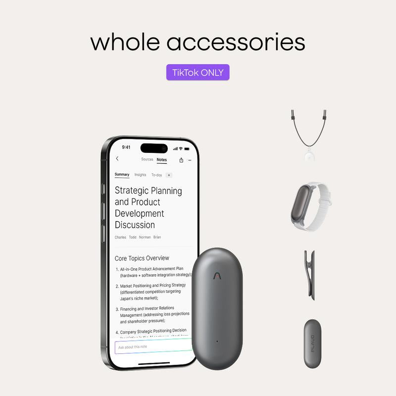 Plaud Notepin Voice Recorder, Transcribe & Summarize Support 112 Languages, Gifts for Him, Gifts for Her