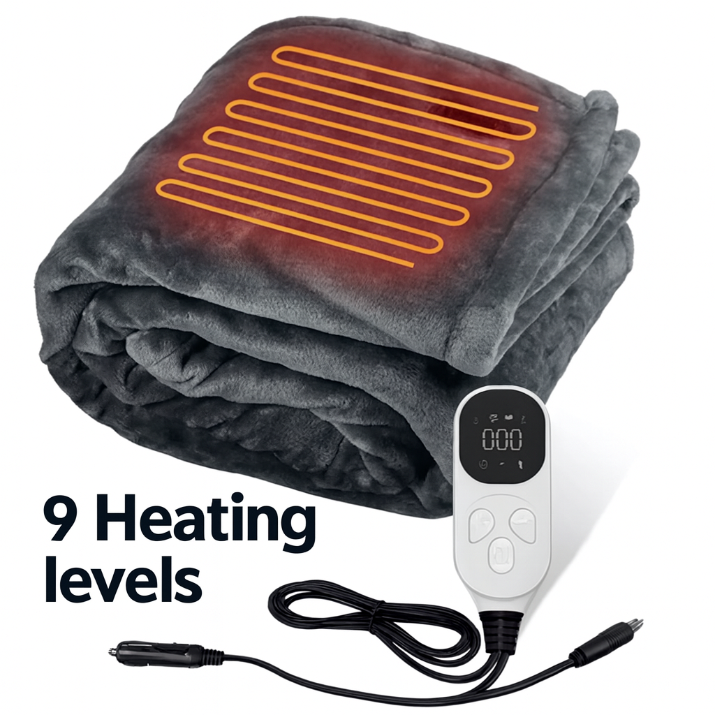 Electric Heated Blanket 9 Heating Levels Flannel Heated Blanket Portable Flannel Blanket Quickly Heated Cape Pad✨