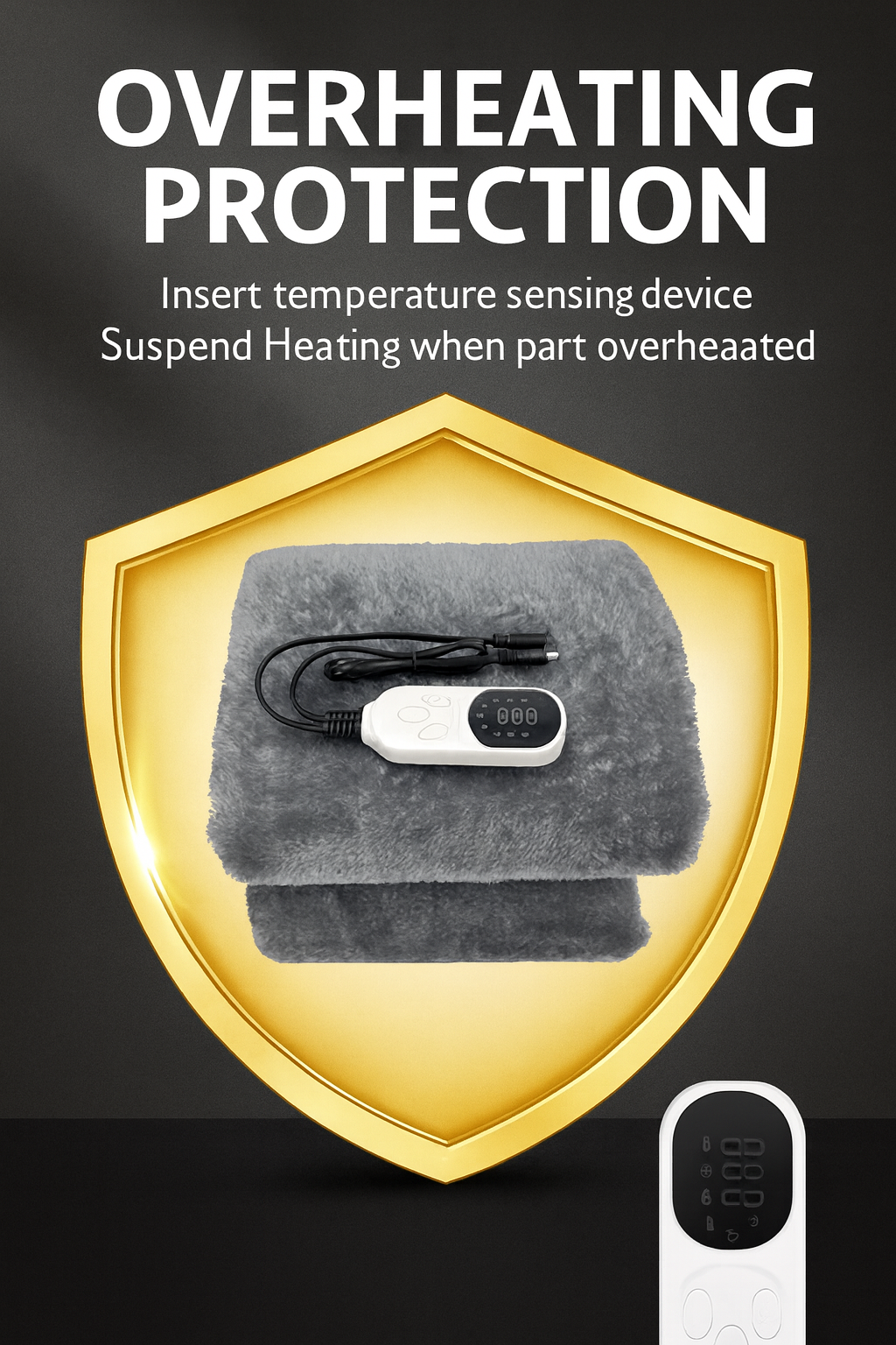 Electric Heated Blanket 9 Heating Levels Flannel Heated Blanket Portable Flannel Blanket Quickly Heated Cape Pad✨