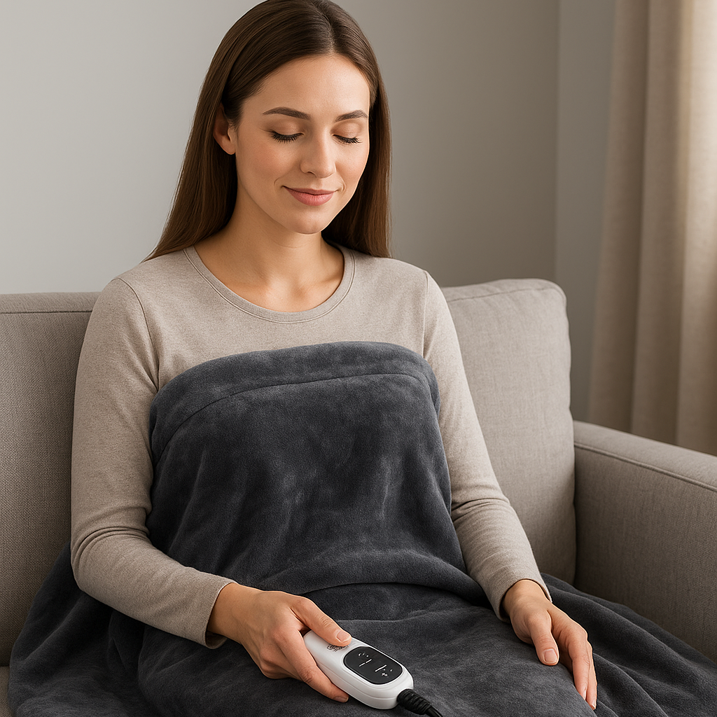 Electric Heated Blanket 9 Heating Levels Flannel Heated Blanket Portable Flannel Blanket Quickly Heated Cape Pad✨