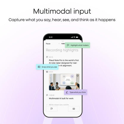Plaud Notepin Voice Recorder, Transcribe & Summarize Support 112 Languages, Gifts for Him, Gifts for Her
